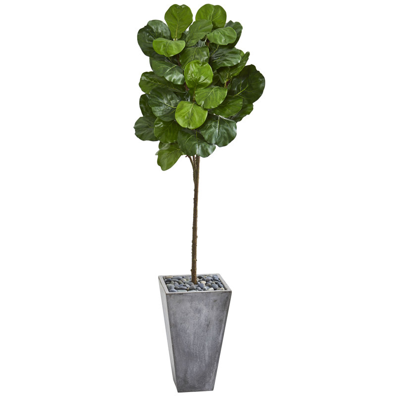 Brayden Studio® 54" Artificial Fiddle Leaf Fig Tree in Planter Wayfair